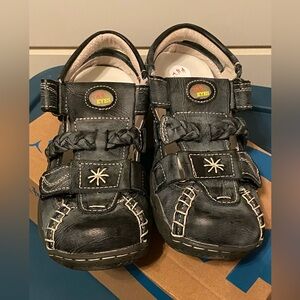 Black Leather Women's Sandals